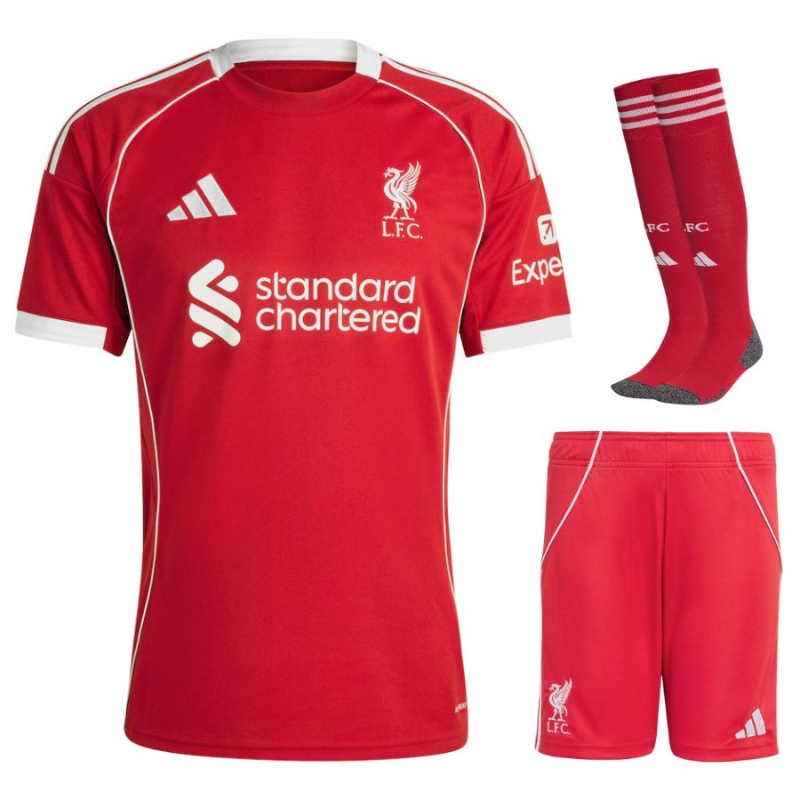 Liverpool 2025/26 Kit casa Bambini – Divisa completa per piccoli tifosi